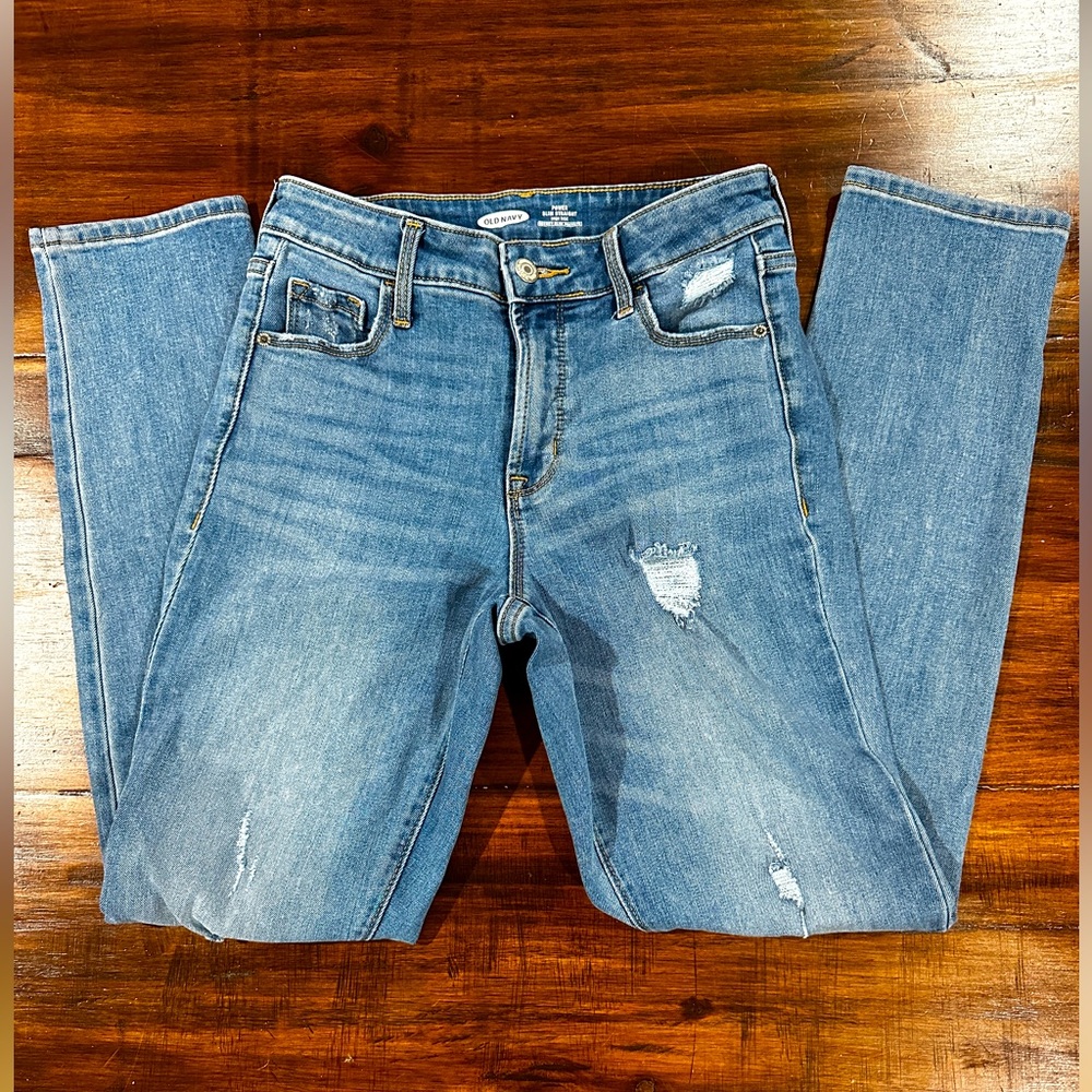 🤩Old Navy High Rise Power Slim Straight Jeans Size 2